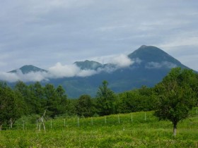 自然センターから歩いて10分のところにある写真スポット。晴れると知床連山が眺望できます。